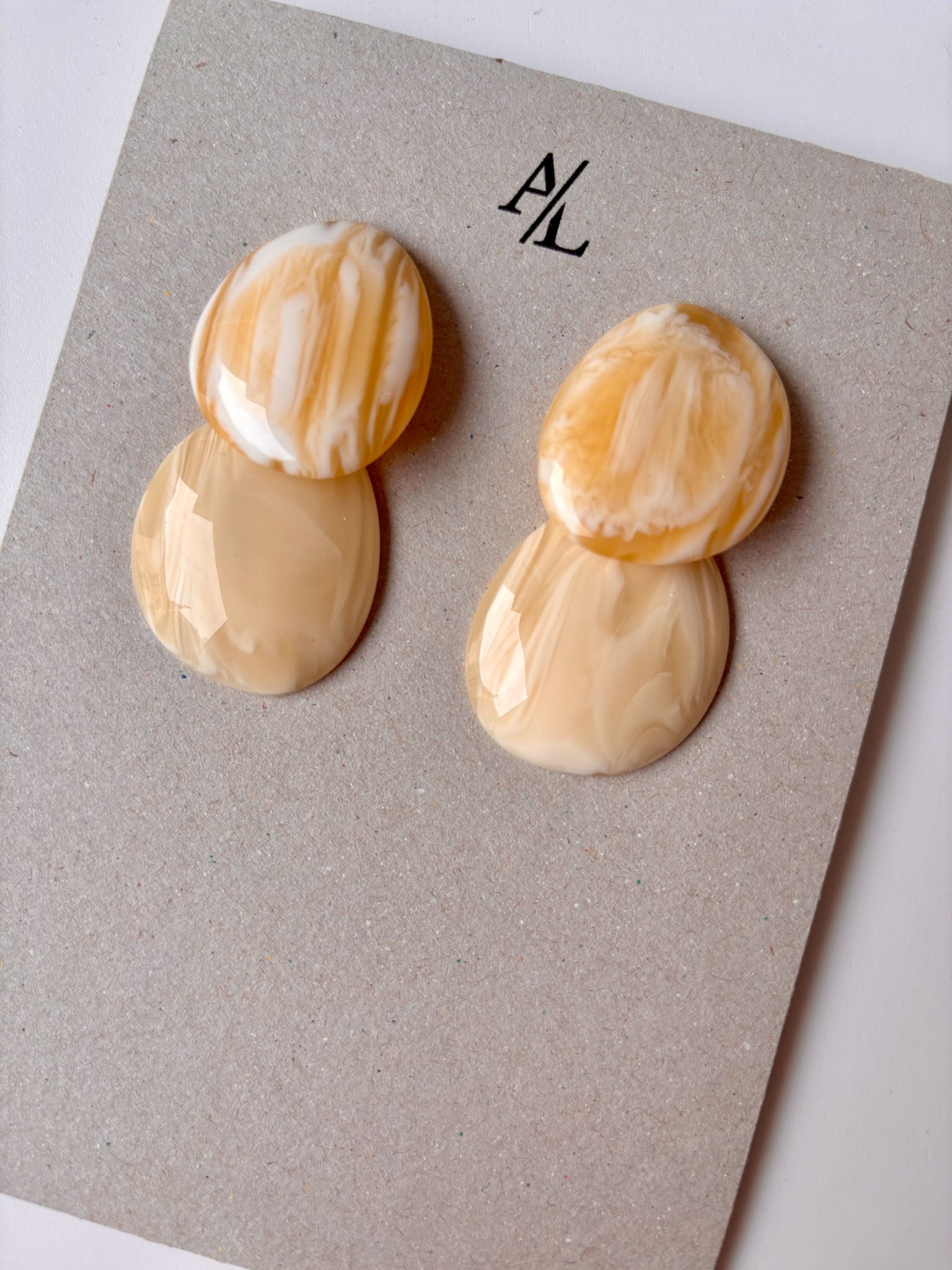 Pauline Earrings - Ivory Horn